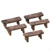 5x Miniature Bench Garden Dollhouse Set Ornaments