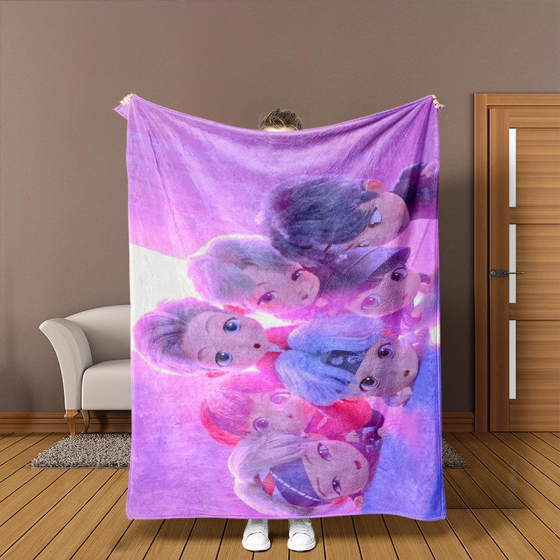 K-P Men'S Picture Girl Group Witch Hunter Group Peripheral Printing Blanket Flannel Comfortable Soft Blanket, Welfare Blanket, Gift Blanket