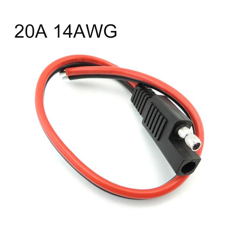 14AWG 18AWG Быстроразъемный медный кабель SAE Разъем питания Проводной кабель 10A 20A Крышка для солнечной панели Автомобильное расширение