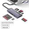 Многофункциональный USB-кардридер 6-в-1 из алюминиевого сплава, высокоскоростной: Совместимость с CF, SD, TF, MS, XD для компьютеров и мобильных телефонов