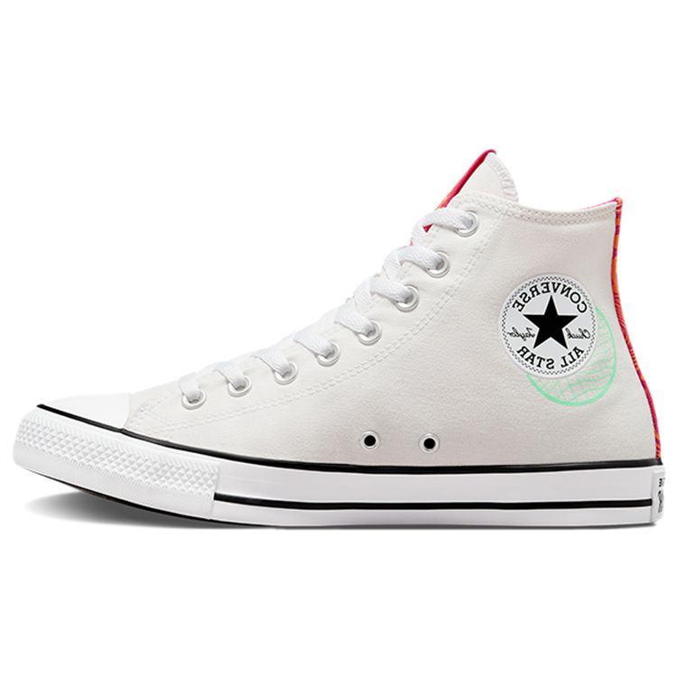 Converse Chuck Taylor All Star Hi See Beyond White Unisex Sneakers Orange Pink A00758C
