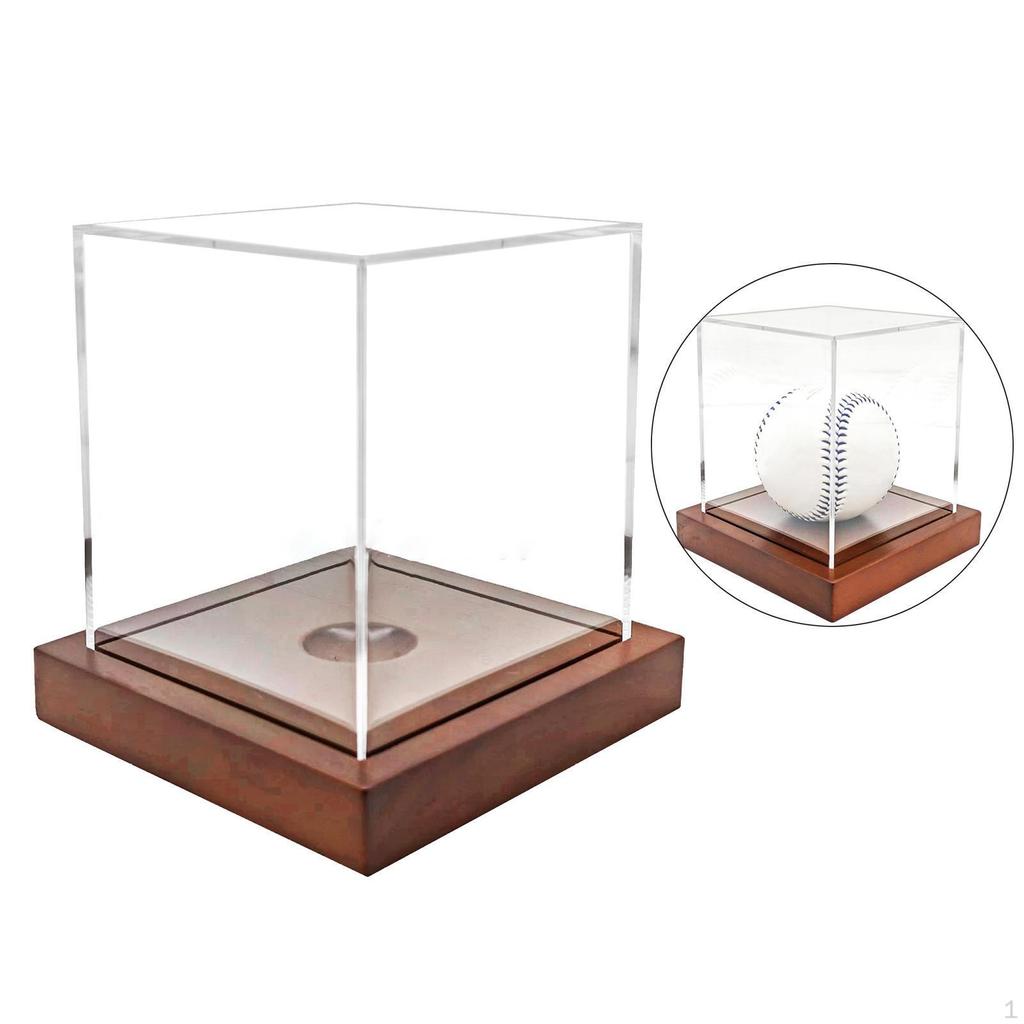Baseball Holder,Clear Box,Memorabilia Display Case,Transparent Sports Tennis Ball