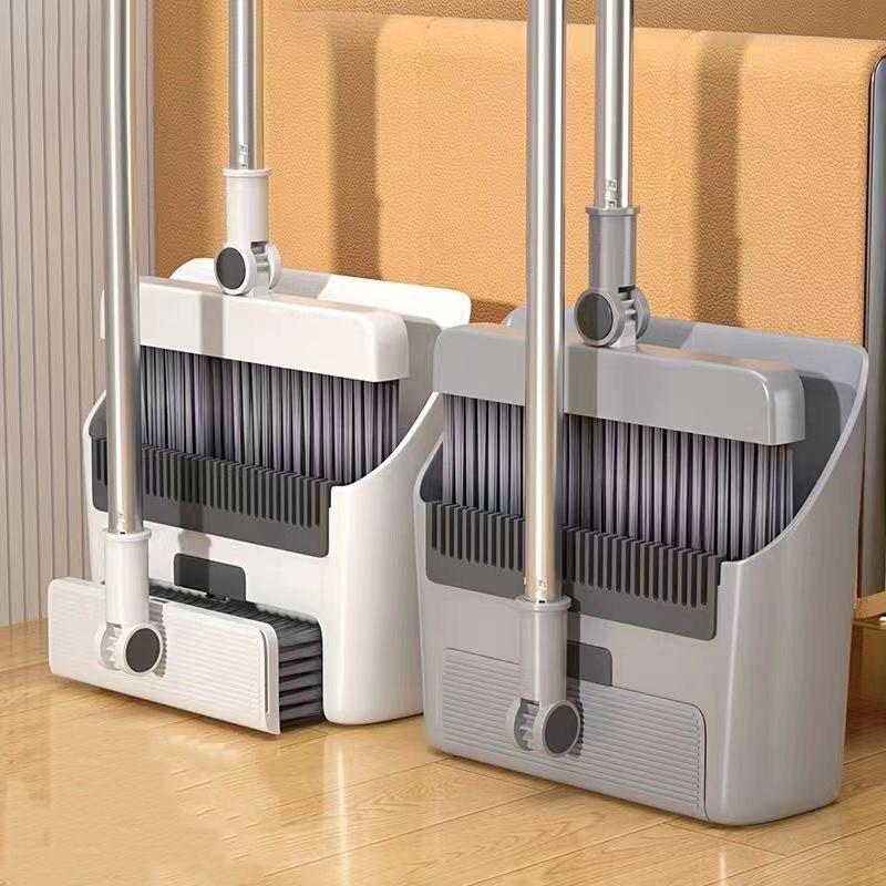 Компактный набор из щетки и совка с мягкой щетиной и функцией неприлипания волос