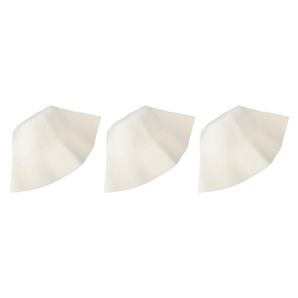 3PCS Sauna Felt Hat Thickening Water Absorption Safe Comfortable Sauna Cap for Bath Accessories White