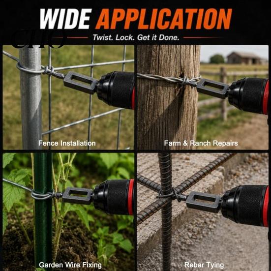 Electric Drill Wire Twister Twisting Tool, Heavy Duty for with 1/4" Hex Shank, Professional Tool Fencing, Rebar Tying, And Construction Ergonomic