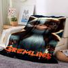 1 шт. Плед Gremlins Gizmo, Мягкий фланелевый, Уютный, Всесезонный полиэстер, Идеально для дома, офиса