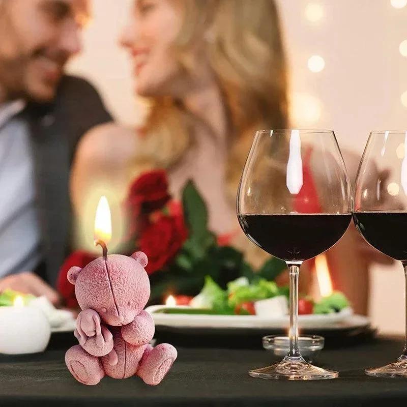 3D милый медведь силиконовая форма для свечи DIY животное гипс эпоксидная смола ручная работа мыло форма для выпечки праздничный подарок на вечеринку