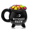 Yousheng Personalized Witch Cauldron Mug Halloween Coffee Cup Unique Witch Tea Cup Wiccan Gifts for Women Friends