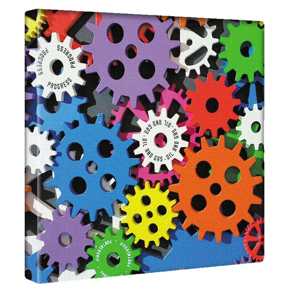 Art Deli Pop Colorful Fabric Wall Art Panel, 57 x 57 cm