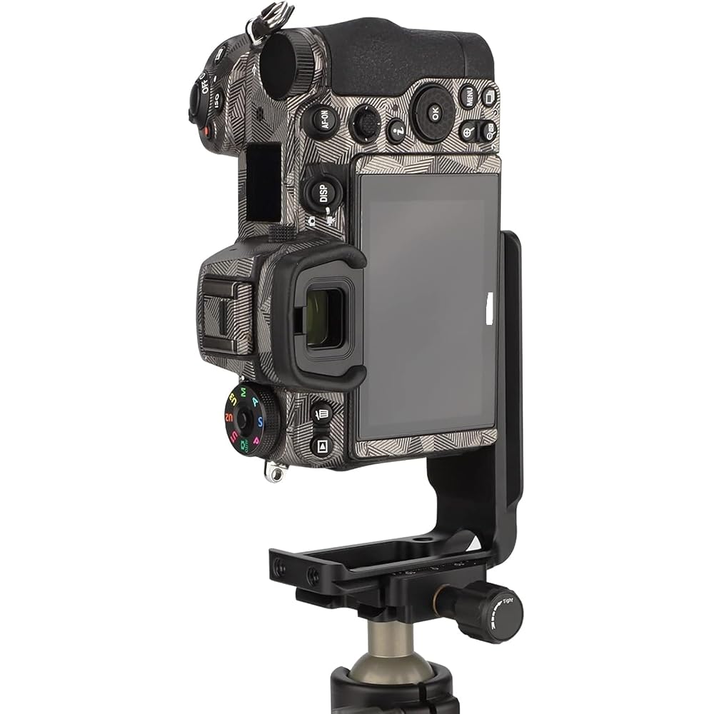 Haoge PNL-Z6II L-Bracket for Nikon Z5, Z6, Z7, Z6II, Z7II Cameras - Arca-Style Compatible Quick Release Plate - Black