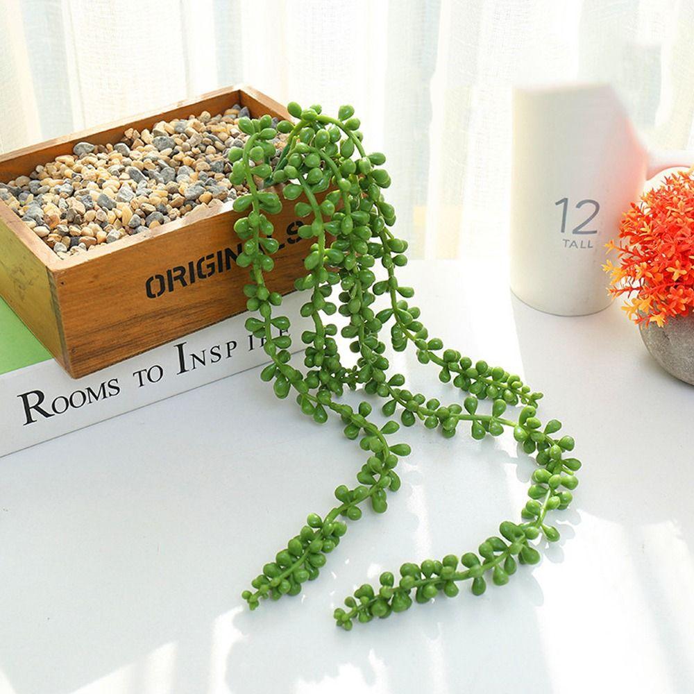 ПВХ Lover Tears Зеленая виноградная лоза Подвесные суккулентные растения Уличное и внутреннее украшение