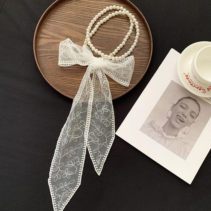 Новый ретро кружевной шелковый шарф длинный высококачественный универсальный декоративный ободок-лента многофункциональный шарф-обруч головной убор