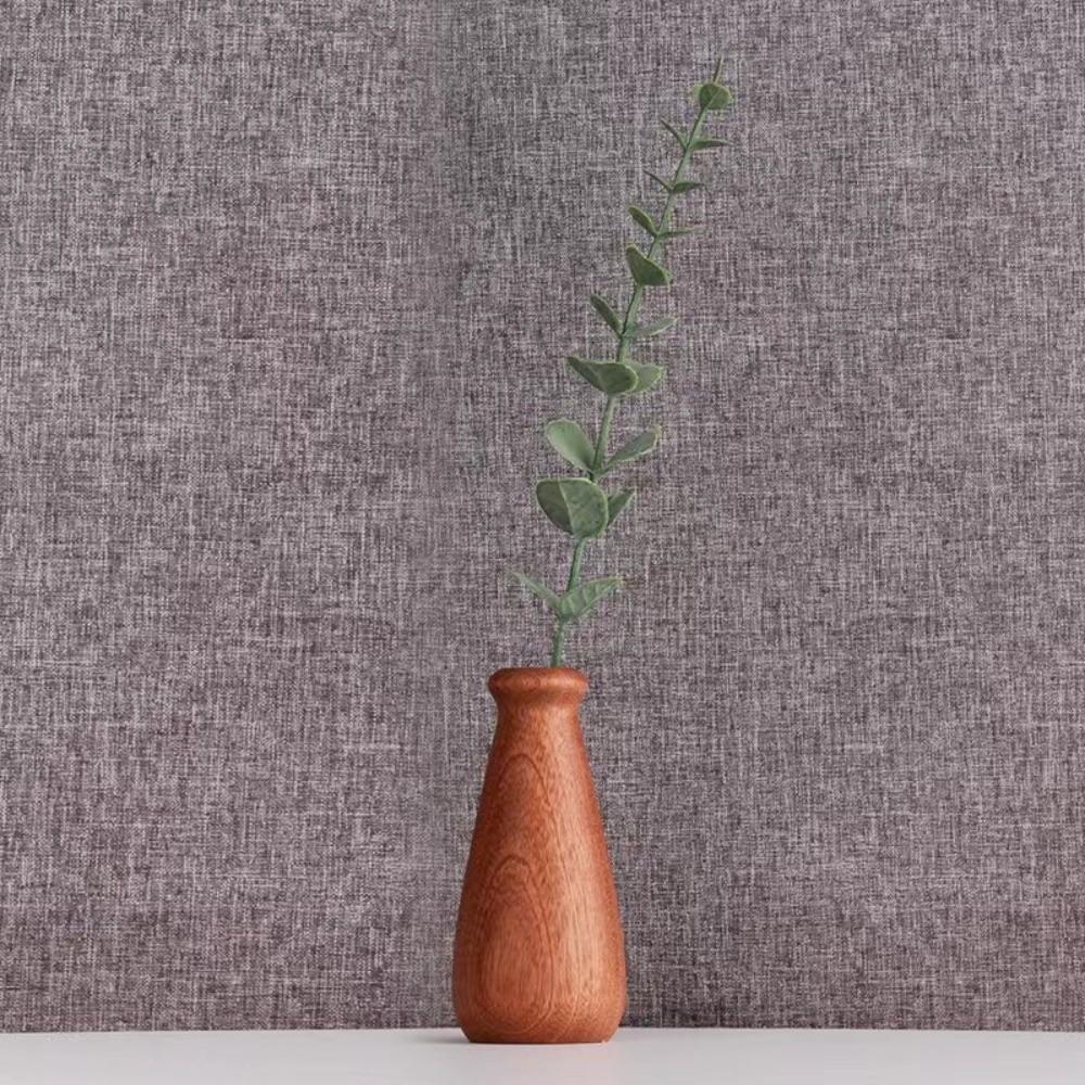 Minimalism Flowerpot Floral Arrangement Tabletop Decor Simple Wooden Vase Home Decor
