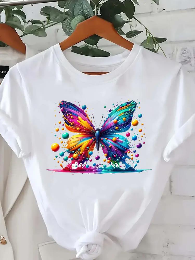 (Азиатский размер) Женская футболка с принтом, повседневная, с коротким рукавом, одежда, сладкая любовь, тренд 90-х, рубашка, модная, женская, графические футболки