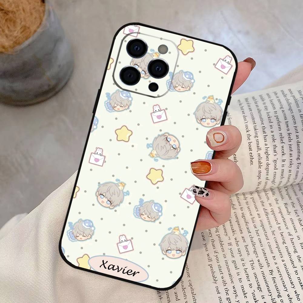 Любовь Глубокий космос Чехол для телефона Xavier для iPhone 17, 16, 15, 14, 13, 12, 11 Plus, Pro Max, Другие Мягкий Черный Чехол
