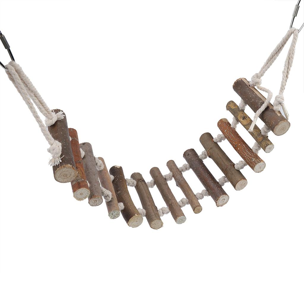 Попугай Натуральная веревка Деревянная лестница Качели Игрушка Подвесной лазательный мостик Птица Домашнее животное Жевательные игрушки для попугаев Хомяк