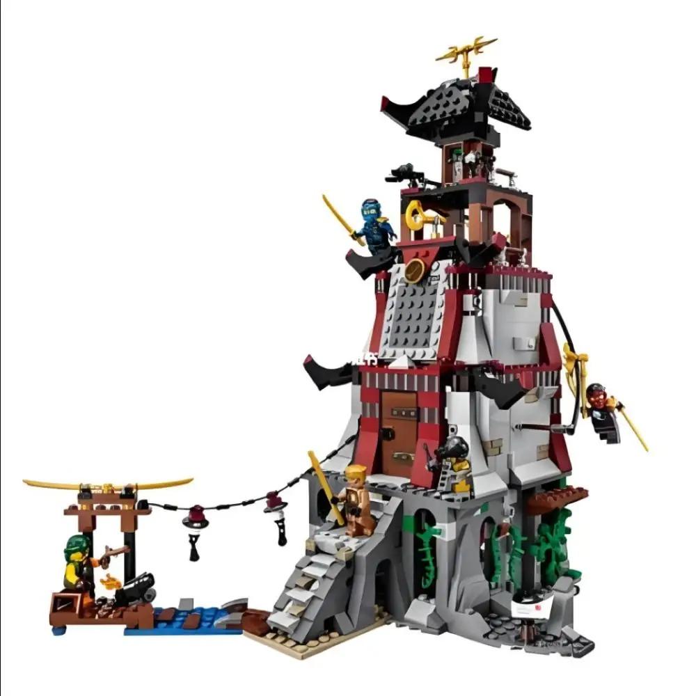 Строительный блок «Осада маяка» с 8 минифигурками, кубиками, игрушками для мальчика, подарками на день рождения, Рождество