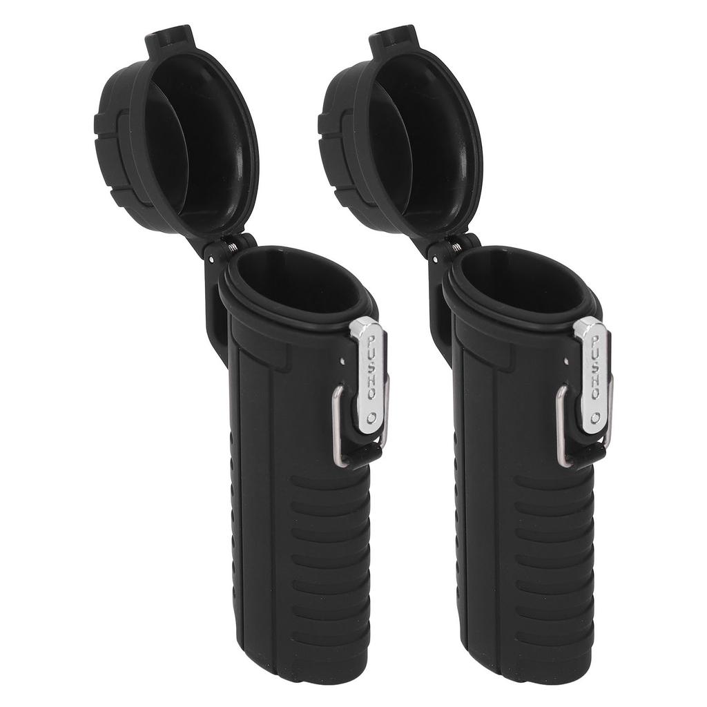 2 Pcs Water Proof Storage Tube Airtight Cover Rubber Sealing Plastic Tube Storage Box for Outdoor Camping Travel