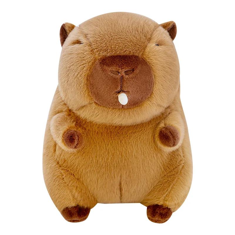 Милая плюшевая игрушка капибара с растягивающимися соплями K Simulation Animal Plush, плюшевая игрушка, кукла, детский подарок, черепаха, капибара, фруктовая кукла