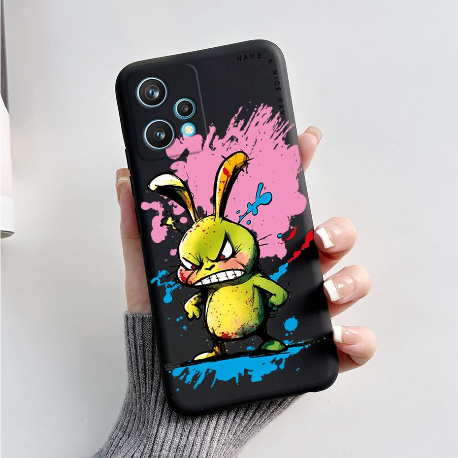 Cute Panda Cartoon Phone Case For Realme 9 4G 9 Pro Plus Protective Cover Case Soft TPU Funda For OPPO Realme 9 4G Coque Bumper