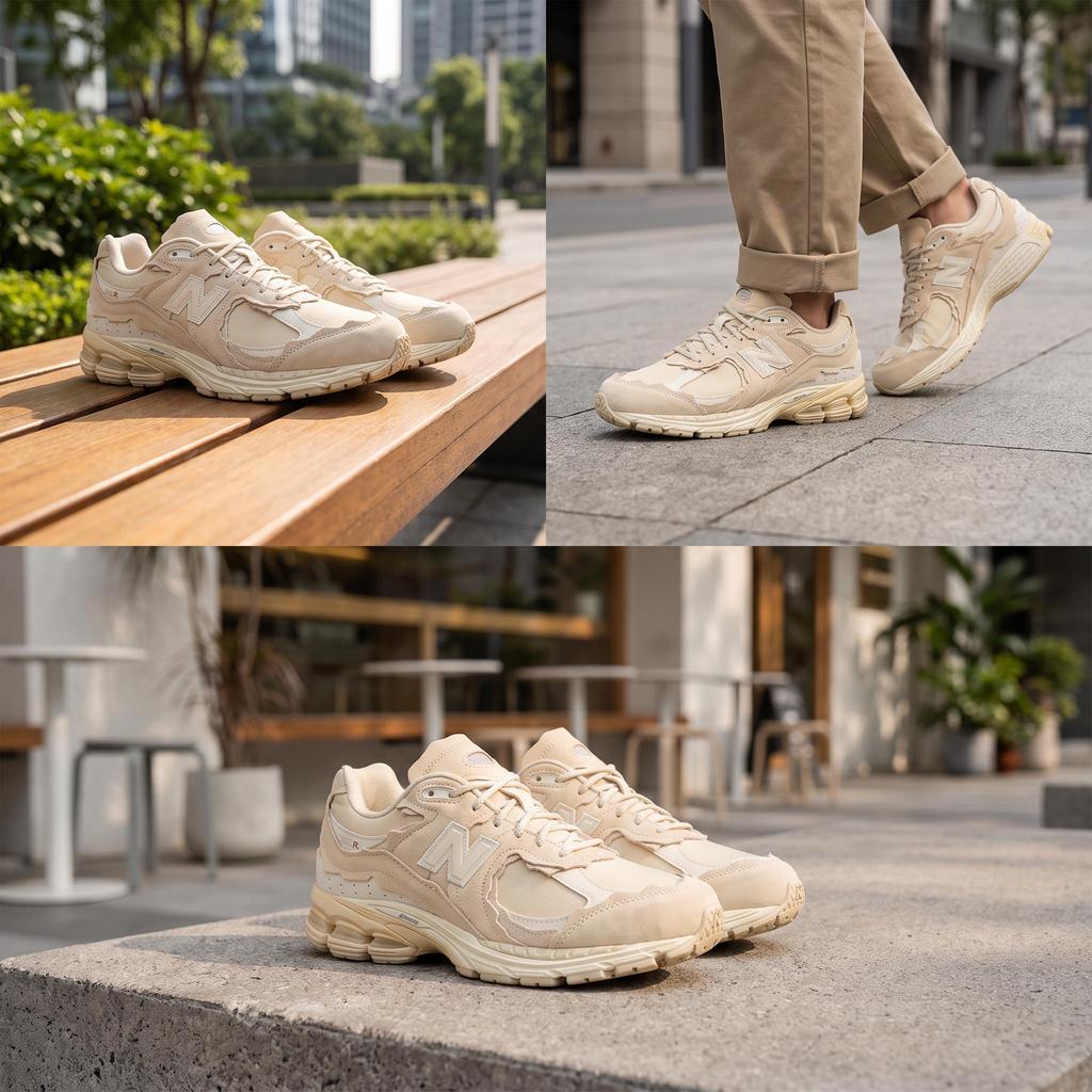 New Balance 2002R Protection Pack — кроссовки унисекс Sandstone кремового цвета Turtledove Gold-Metallic M2002RDQ
