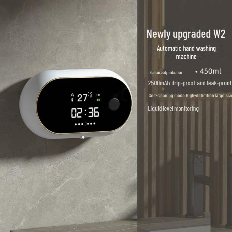 W2 Автоматический настенный интеллектуальный дозатор пенного дезинфицирующего средства для рук с индукционной зарядкой