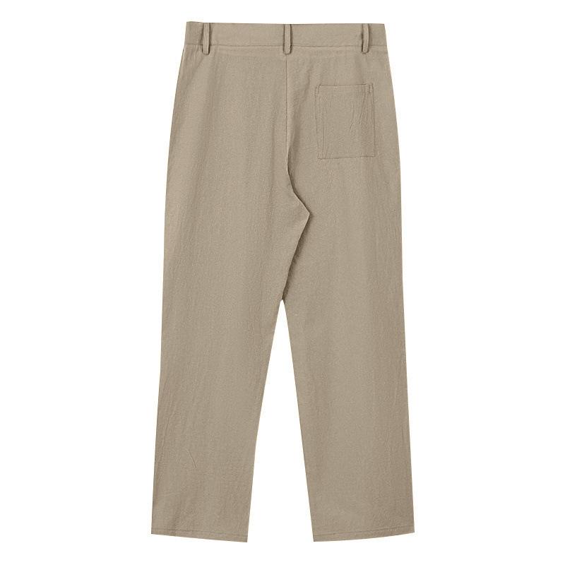 Men’s Linen Commuter, Casual and Business-Suitable Versatile Breathable Trousers with A Straight Leg