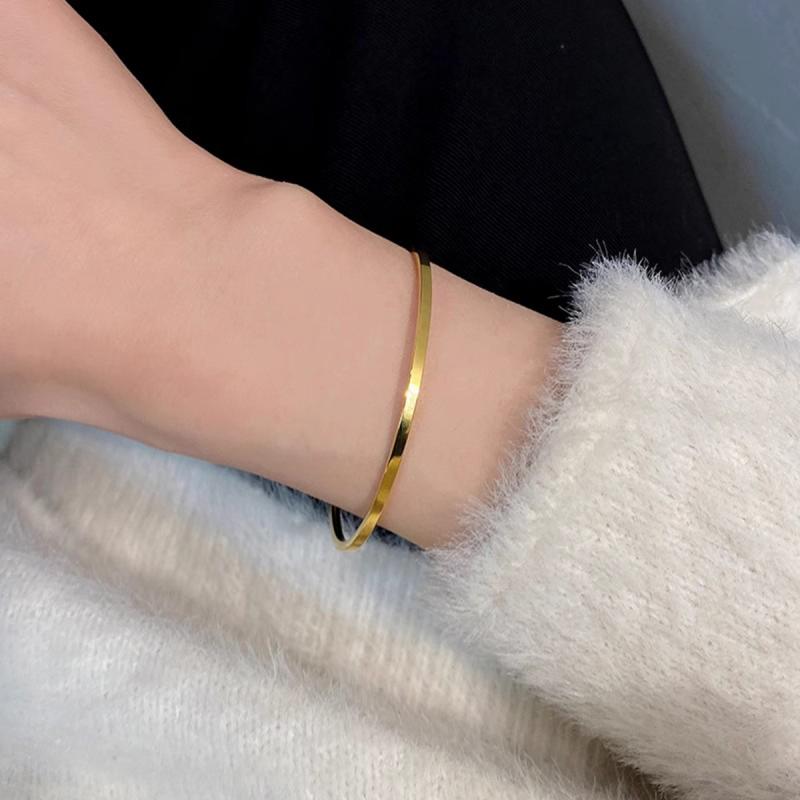 Женское блестящее кольцо-замок из титановой стали, подходящий браслет для лучших друзей, пар, не тускнеет, простой дизайн