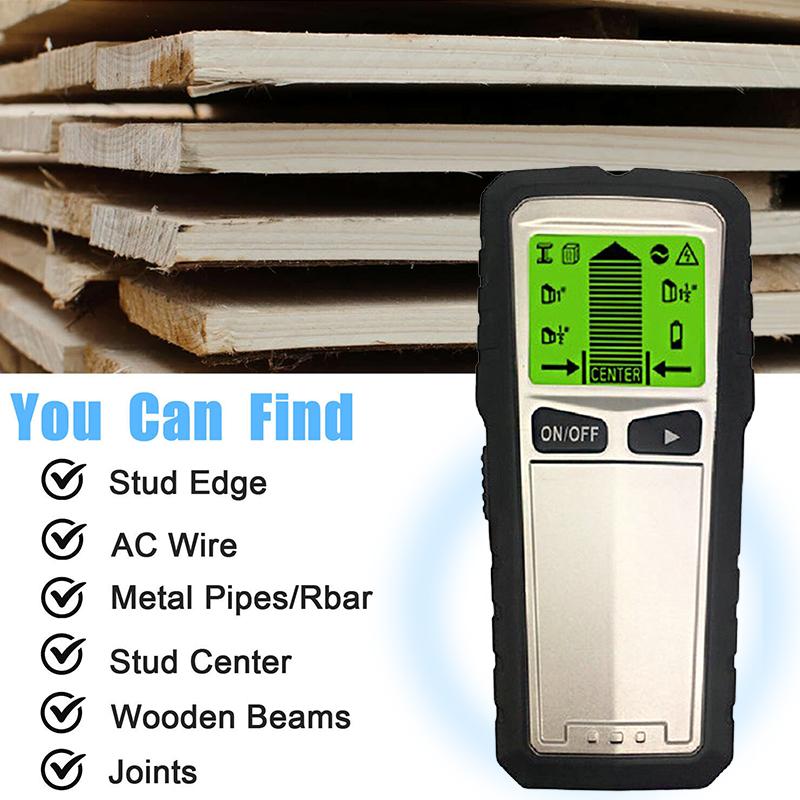 Электрический детектор 5 в 1, настенный детектор металла, датчик, поиск шпильки, кабельные сканеры
