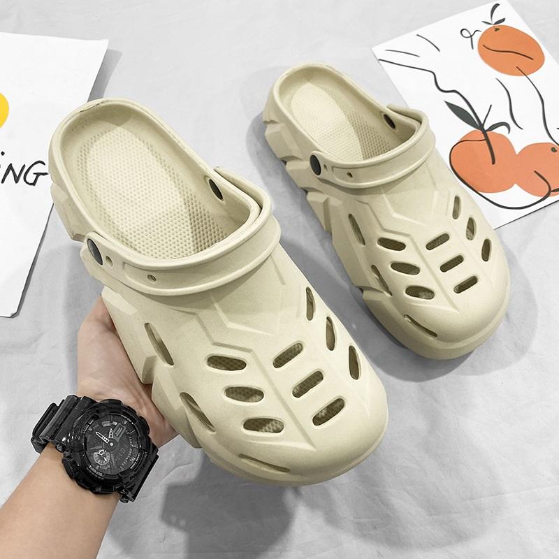 Cave Shoes Men's Summer Outside Wear Sports Beach Baotou Slippers Non-slip Wear-resistant Men's Casual Soft Bottom Sandals