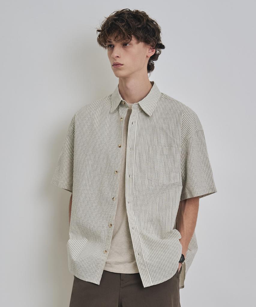 COSTUME O’CLOCK [Renewal Ver.] Cool Stripe Short Sleeve Shirt 4 Colors Coossh189