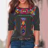 Autumn 2022 Women's Bohemian Print Long Sleeve Top