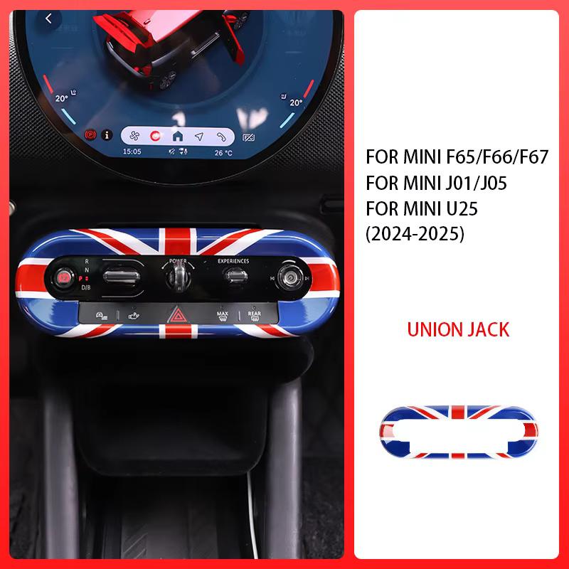 For Mini Countryman U25 Cooper E SE J01 EV J05 Aceman 2024 2025 Accessories Car Styling Central Control Button Frame Trim ABS