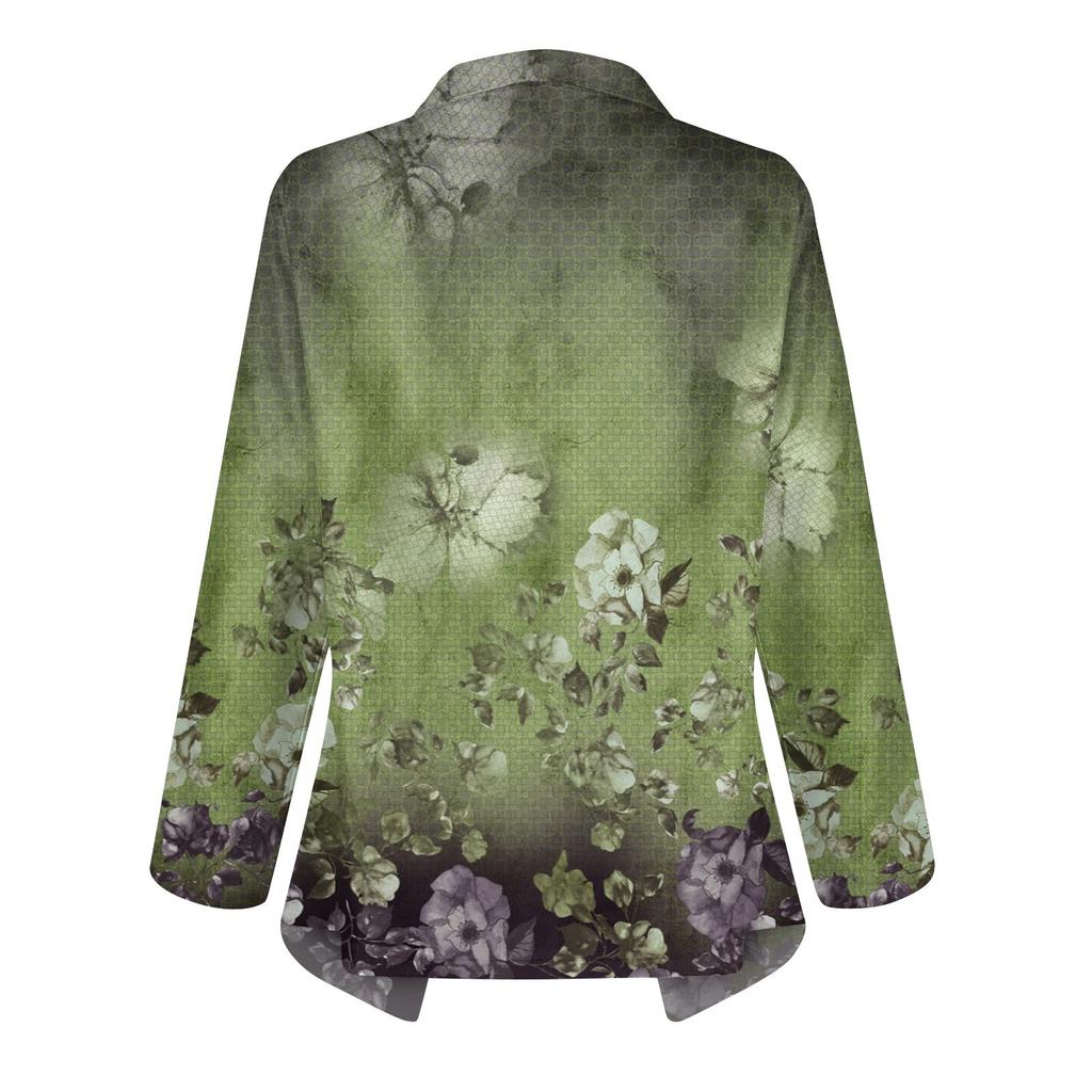 Женская повседневная модная легкая куртка средней длины с принтом в стиле ретро, кардиган