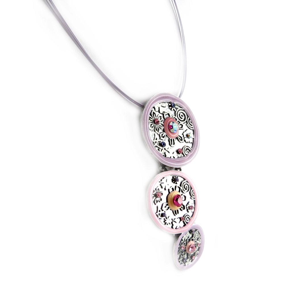 Les Trésors De Lily [E0671] — Дизайнерское колье «Гейша», розово-лиловый