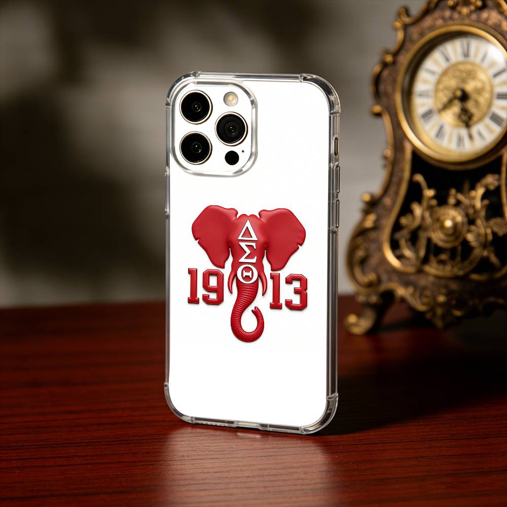 D-Delta S-Sigma Theta Phone Case For iPhone17,16,15,14,13Pro Max,us,Soft Silicone Transparent Cover