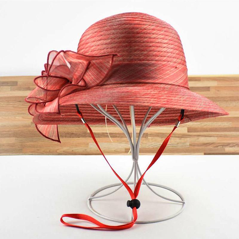 Eugen yarn bucket hat big flower decoration summer milliner travel shade bucket hat hat