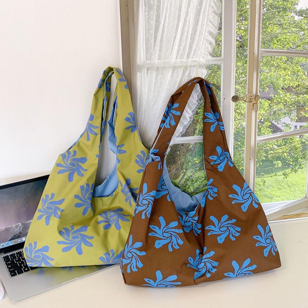 Cloth Canvas Shoulder Bag Flower Lazy Style Messenger Bag Simple Orchid Vest Bag Outdoor