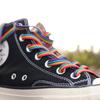 New Flat Rainbow Shoelaces for Sneakers Colorful Shoe Laces Colored Gradient Shoelace for Canvas Laces for Tennis Women Man