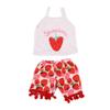 Doll Clothes T-Shirt Tops Shorts Outfits Accessories for 18 Inch American Doll Summer Costume Kids Holiday Birthday Gift