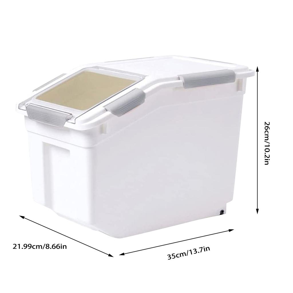 Герметичный контейнер для хранения корма для домашних животных с колесом и крышкой, пластиковый корм для домашних животных, 22 фунта для корма для собак, корм для кошек, семена птиц