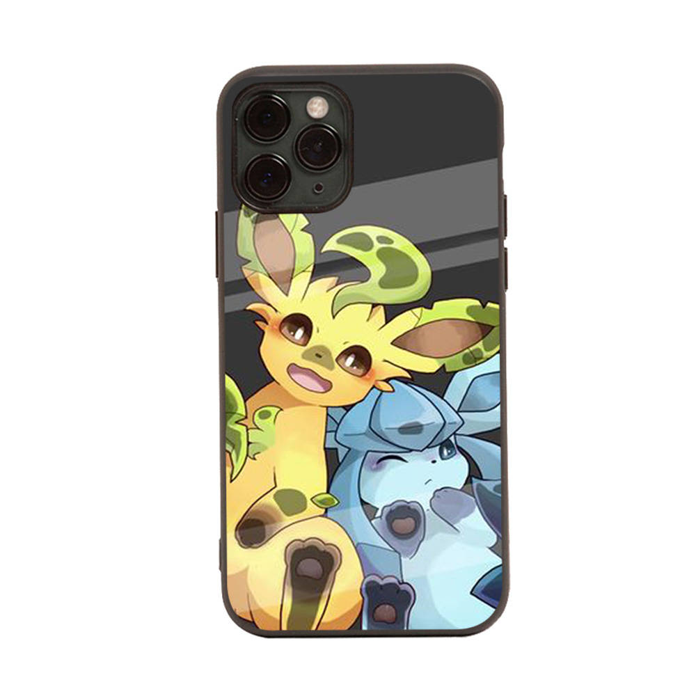 Чехол PK18 Pokemon Black Sofe для iPhone 16 15 Plus 14 13 Pro 8 SE XR XS Max P30 Nova 5T Y5P Y6 Y7 Y8P Y9 Realme C30 C33 C31 VIVO Y36 V27