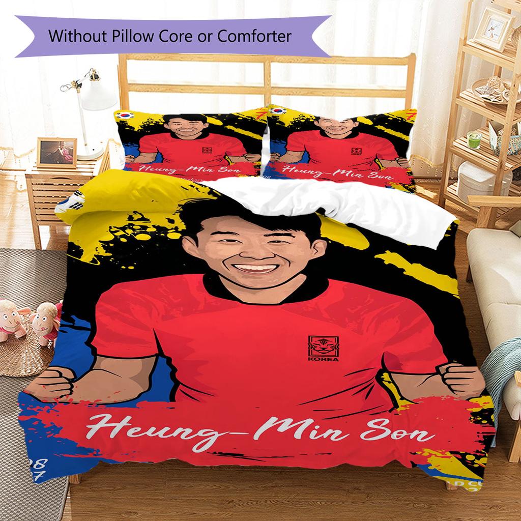 Son Asian Legend Bedding Quilt Set Quilt Cover Pillowcase Home Decoration Birthday Gift (1 * duvet cover + 2 * pillowcase, without core)