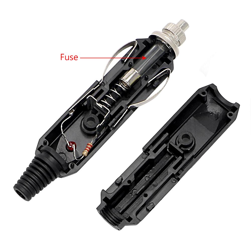 1 шт., разъем для автомобильного прикуривателя с предохранителем, светодиодный красный индикатор для стайлинга автомобиля