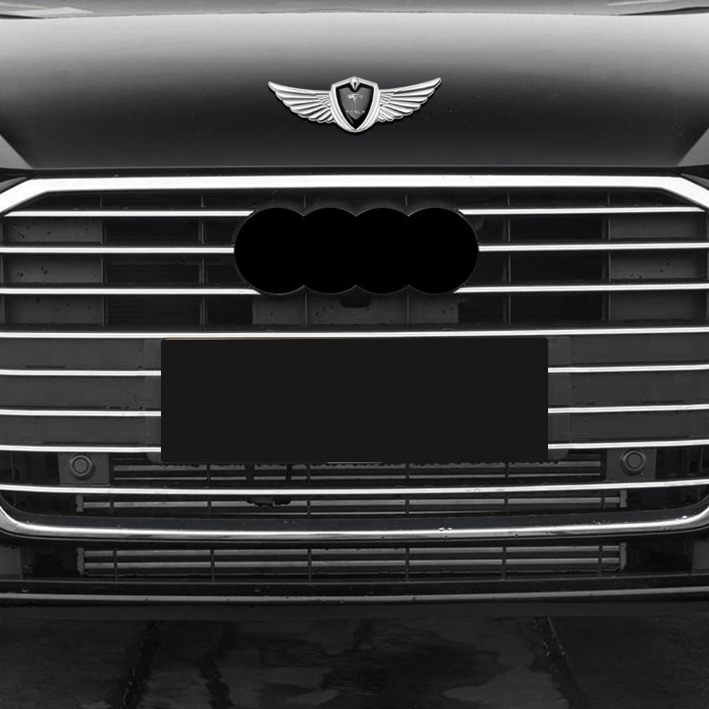 ahsgp6 1/2pcs Car Metal Emblem Sticker Side Body Trunk Decal For Tesla Model 3 Y S X Roadster Juguete SpaceX Cybertruck Accessories
