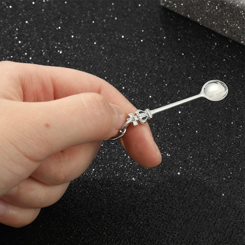 Кулон ручной работы, серебристого цвета, ювелирное украшение, подарок, металлическая брелок, безделушки, брелок для ключей, ложка-брелок