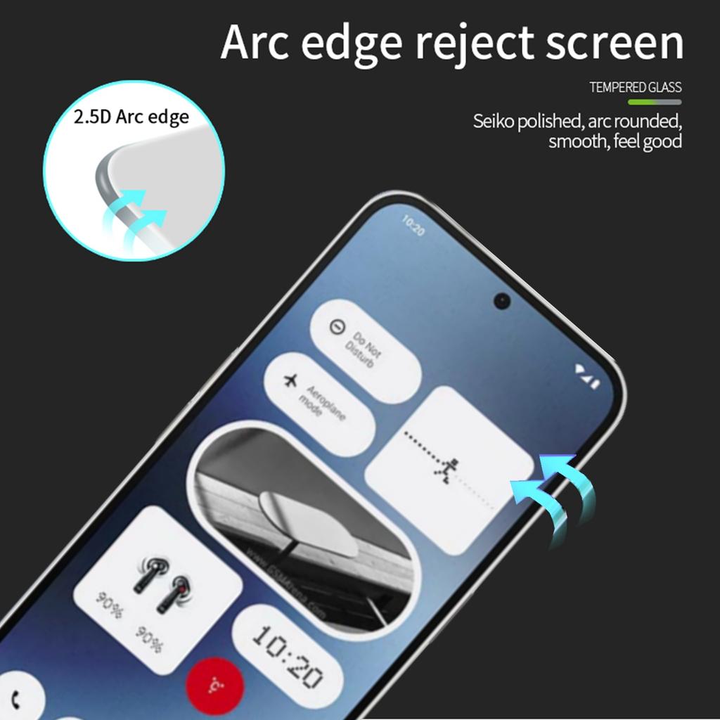 MOFI JK Series-1 для Nothing Phone (2а) Плюс/Телефон (2а) Защитное стекло Полный клей Высокоалюминиево-кремниевое стекло Пленка против царапин