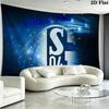 FC Schalke 04 Logo Wall Tapestry Aesthetic Wall Hanging Printed Fabric Blanket Decorative Tapestries for Bedroom Living Room Home Decor