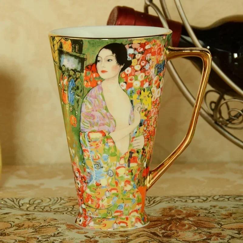 European Bone China Mug High Cup Large Capacity Ceramic Cup Coffee Cup Gift Coffee Cups Mugs Coffee Mug