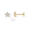 Cercei Stud Floare Earrings 14K Gold Plated 925 Sterling Silver Zirconia Hypoallergenic Flower Studs 4.5x4.5cm Gold